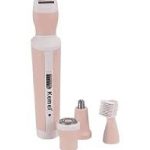 كيمي ماكينة تشذيب الشعر KM-3024 للنساء 4 فى 1 - قابلة للشحن وردي/أبيض