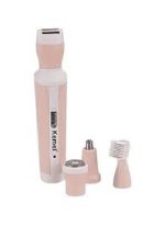 كيمي ماكينة تشذيب الشعر KM-3024 للنساء 4 فى 1 - قابلة للشحن وردي/أبيض