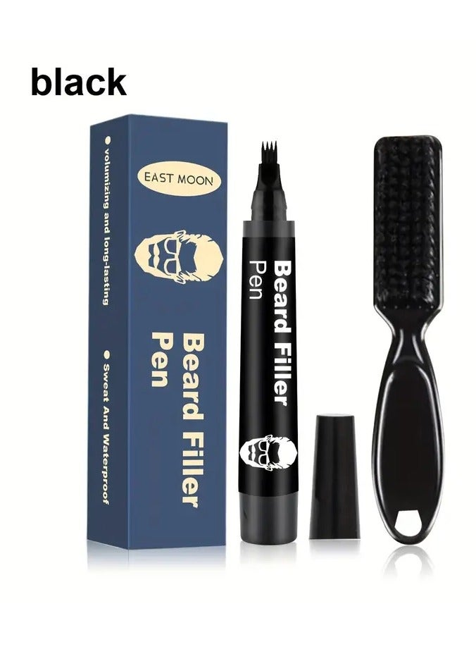 ab23eca1-087c-4c55-9eee-37deef4c5a41.jpg أوريتي الرجال لحية ملء قلم مجموعة ، لحية قلم رصاص حشو مع فرشاة الشعر طويلة الأمد للماء لحية قلم - الصورة 1