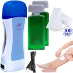 كونسونج بيوتي طقم جهاز تسخين الشمع + عبوة الشمع + أوراق إزالة الشعر + مجموعة عصي فرد الشمع