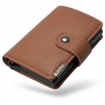 كلاسيك ميلانو محفظة كلاسيك ميلانو بحماية RFID للرجال والنساء - حامل بطاقات أوتوماتيكي بتصميم بوب أب - محفظة بطاقات آمنة ومدمجة للرجال - محفظة أنيقة للرجال والنساء