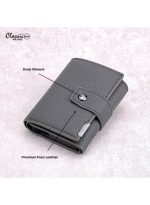 ⁦كلاسيك ميلانو محفظة كلاسيك ميلانو بحماية RFID للرجال والنساء - حامل بطاقات أوتوماتيكي بتصميم بوب أب - محفظة بطاقات آمنة ومدمجة للرجال - محفظة أنيقة للرجال والنساء⁩ - الصورة ⁦5⁩