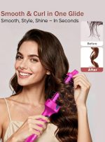 بيستيس  فرشاة حرارية مقاس 32 مم، فرشاة تصفيف شعر أيونية، أسطوانة لتنعيم وتجعيد الشعر، شعر ناعم ولامع، قابلة للتعديل من 100 إلى 220 درجة مئوية، تسخين سريع، جهد كهربائي مزدوج - Image 2