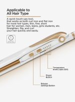 ⁦جيباس أداة فرد الشعر 2 في 1 من السيراميك مزودة بجزء لتجعيد الشعر أبيض/بني 500جرام⁩ - الصورة ⁦4⁩