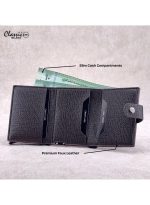 ⁦كلاسيك ميلانو محفظة كلاسيك ميلانو بحماية RFID للرجال والنساء - حامل بطاقات أوتوماتيكي بتصميم بوب أب - محفظة بطاقات آمنة ومدمجة للرجال - محفظة أنيقة للرجال والنساء⁩ - الصورة ⁦3⁩