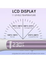 ⁦فازين مملس شعر أيوني سريع التسخين من التيتانيوم المسطح للحصول على تسريحة أنيقة⁩ - الصورة ⁦8⁩