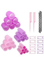 مجموعة مشابك شعر زغبية يمكنك صنعها بنفسك لتجعيد الشعر بدون حرارة، أنيقة وقابلة لإعادة الاستخدام لإكسسوارات تصفيف الشعر