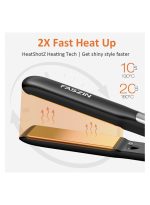 ⁦فازين فرد الشعر،  مسطحة من التيتانيوم سريعة التسخين مع أيونات سالبة لشعر ناعم، شعر عريضة عائمة 2 في 1 ثلاثية الأبعاد لجميع أنواع الشعر، جهد مزدوج و11 مستوى قابل للتعديل⁩ - الصورة ⁦3⁩