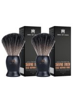 DEN OF MAN Jumbo 27mm Knot Premium Cruelty Free Imitation Badger Hair Shaving Brush, Soft & Ultra Absorbent Bristles For Smooth Shave, Real Rosewood Handle (Pack of 2)