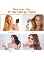 ⁦بيستيس  مجموعة أدوات تصفيف الشعر 7 في 1، فرشاة تجفيف الشعر، 1400 واط، أداة تجعيد الشعر بالهواء الساخن مع عصا فرد وتجعيد، مجفف شعر أيوني بمحرك 110000 دورة في الدقيقة لأنواع شعر النساء⁩ - الصورة ⁦4⁩