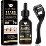 إيست مون مصل نمو اللحية هايبر ديرما رولر - للرجال زيت إكليل الجبل محسن نمو الشارب مصل العناية بتساقط الشعر مع رول اللحية 60 مل