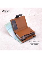 ⁦كلاسيك ميلانو محفظة كلاسيك ميلانو بحماية RFID للرجال والنساء - حامل بطاقات أوتوماتيكي بتصميم بوب أب - محفظة بطاقات آمنة ومدمجة للرجال - محفظة أنيقة للرجال والنساء⁩ - الصورة ⁦6⁩