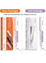 ⁦فازين فرد الشعر الاحترافية بلوحة عريضة 42 مم أيون سالب من التيتانيوم تسخين سريع لمدة 30 ثانية، شاشة LED لدرجة الحرارة في الوقت الحقيقي جهد عريض 10 مستويات درجة حرارة قابلة للتعديل⁩ - الصورة ⁦2⁩