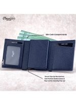 ⁦كلاسيك ميلانو محفظة كلاسيك ميلانو بحماية RFID للرجال والنساء - حامل بطاقات أوتوماتيكي بتصميم بوب أب - محفظة بطاقات آمنة ومدمجة للرجال - محفظة أنيقة للرجال والنساء⁩ - الصورة ⁦3⁩