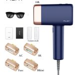 ملاي جهاز إزالة الشعر IPL T14 5 في 1، إزالة الشعر بالليزر بتبريد 3℃، 500,000 ومضة 0.5 ثانية/ومضة جهاز إزالة الشعر بدون ألم لإزالة حب الشباب/تجديد البشرة لكامل الجسم بيكيني وجه ذراع إبط ظهر ساق