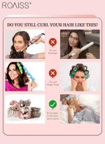 ⁦رويس مجموعة مكونة من 4 قطع من مجعد الشعر الخالي من الحرارة من الساتان، بكرات شعر لتجعيد الشعر بدون حرارة مع أغطية للشعر، وحزام رأس ناعم لتجعيد الشعر الطويل، ومجموعة للنوم طوال الليل (وردي)⁩ - الصورة ⁦9⁩