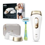 براون سيلك اكسبرت برو 5 PL5257 لازالة الشعر بالنبض الضوئي أبيض/ذهبي