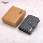 كلاسيك ميلانو محفظة كلاسيك ميلانو بحماية RFID للرجال والنساء - حامل بطاقات أوتوماتيكي بتصميم بوب أب - محفظة بطاقات آمنة ومدمجة للرجال - محفظة أنيقة للرجال والنساء
