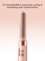 ⁦دوشر استشوار دوشر وأداة تصفيف احترافية بقوة 1500 واط (5 في 1)، يتميز بمكواة تجعيد الشعر، ومقاسين من أمشاط تكثيف الشعر، وثلاثة إعدادات لدرجة الحرارة، وإعداد هواء بارد بزر واحد، وضعف سرعة التجفيف.⁩ - الصورة ⁦3⁩