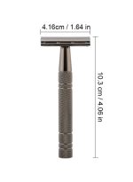 إليمي طقم شفرات سلامة مزدوجة الحافة أسود مع 5 قطع شفرة - Image 6