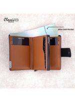 ⁦كلاسيك ميلانو محفظة كلاسيك ميلانو بحماية RFID للرجال والنساء - حامل بطاقات أوتوماتيكي بتصميم بوب أب - محفظة بطاقات آمنة ومدمجة للرجال - محفظة أنيقة للرجال والنساء⁩ - الصورة ⁦5⁩