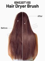 ⁦بيستيس  مجفف شعر احترافي 3 في 1 بقوة 1200 واط، سيراميك، 3 إعدادات للحرارة/سرعتين، مجفف شعر ومصفف شعر بخطوة واحدة - أسود⁩ - الصورة ⁦3⁩