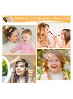 خاجول 39 قطعة من بكرات تجعيد الشعر مع مشابك، بكرة شعر سوداء مع ، بكرة شعر جامبو مع 12 قطعة مشابك على شكل منقار البطة للشعر الطويل والمتوسط والقصير الكثيف الكثيف - Image 8