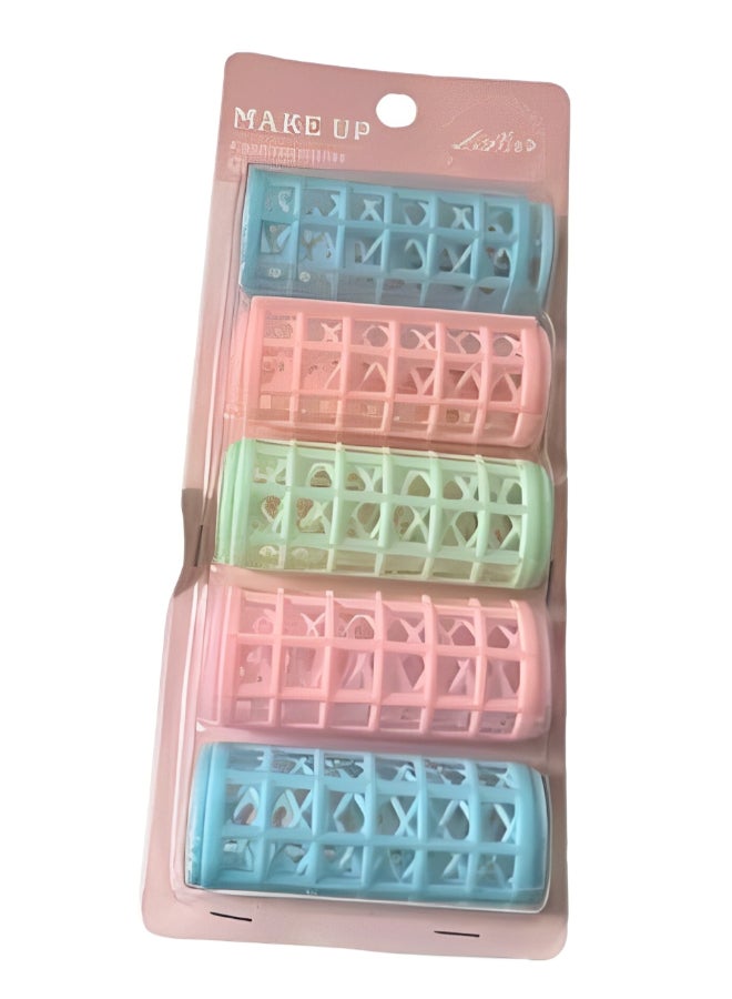 df3bf72f-5441-43a4-8aeb-4bee825b35b1.jpg مجموعة بكرات شعر احترافية ذاتية اللصق، من 4 قطع متعدد الألوان - الصورة 1