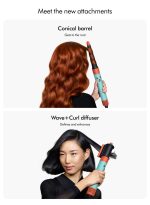 دايسون أير وراップ I.D مصفف ومجفف متعدد الاستخدامات مستقيم مع سيراميك متموج باتينا/توباز - 533593-01 - Image 5