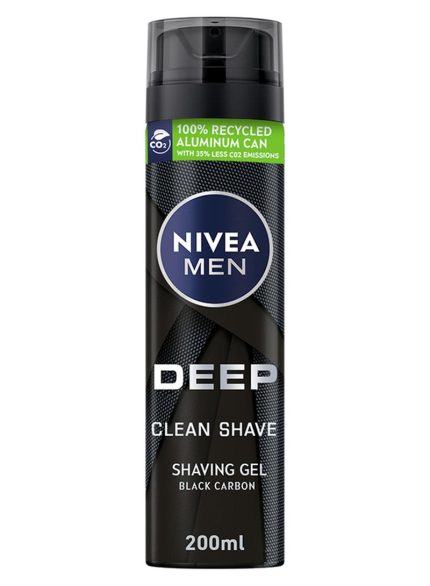 نيفيا جل حلاقة عميق للتنظيف العميق للرجال، كربون أسود مضاد للبكتيريا، 200 مل 200ملليلتر