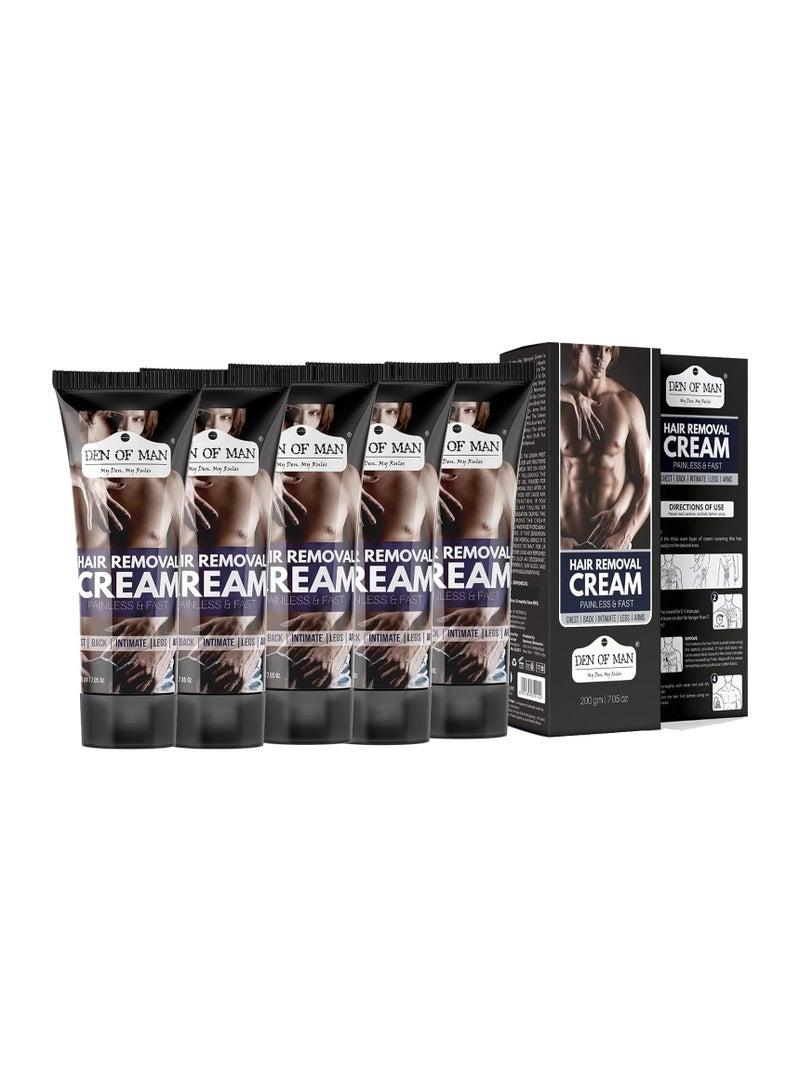 eab3ee53-4259-4d6f-91b8-9f19b7ea5cca.jpg دن أوف مان كريم لإزالة الشعر بدون رائحة كريهة للرجال عبوة من 5 قطع - الصورة 1