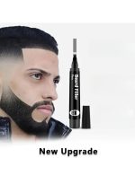 East Moon مجموعة أقلام ملء اللحية للرجال، قلم حشو اللحية مع فرشاة شعر، قلم لحية مقاوم للماء يدوم طويلاً - Image 3