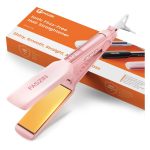 فازين فرد الشعر الاحترافية بلوحة عريضة 42 مم أيون سالب من التيتانيوم تسخين سريع لمدة 30 ثانية شاشة LED لدرجة الحرارة في الوقت الحقيقي جهد عريض 10 مستويات درجة حرارة قابلة للتعديل