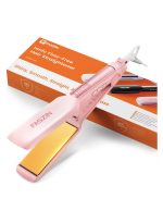 فازين فرد الشعر الاحترافية بلوحة عريضة 42 مم أيون سالب من التيتانيوم تسخين سريع لمدة 30 ثانية شاشة LED لدرجة الحرارة في الوقت الحقيقي جهد عريض 10 مستويات درجة حرارة قابلة للتعديل