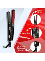 ⁦جيجارا جهاز كي شعر رقمي مسطح من السيراميك والتيتانيوم أسود/أحمر⁩ - الصورة ⁦8⁩