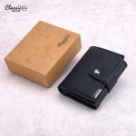 كلاسيك ميلانو محفظة كلاسيك ميلانو بحماية RFID للرجال والنساء - حامل بطاقات أوتوماتيكي بتصميم بوب أب - محفظة بطاقات آمنة ومدمجة للرجال - محفظة أنيقة للرجال والنساء
