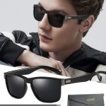 رويس نظارة شمسية مربعة مستقطبة رجالية، نظارة الشمس الواقية من الأشعة فوق البنفسجية 400 بإطار PC، ظلال شمس مضادة للوهج عصرية للرجال مناسبة للقيادة وصيد الأسماك والسفر، 61 مم