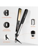 ⁦فازين فرد الشعر،  مسطحة من التيتانيوم سريعة التسخين مع أيونات سالبة لشعر ناعم، شعر عريضة عائمة 2 في 1 ثلاثية الأبعاد لجميع أنواع الشعر، جهد مزدوج و11 مستوى قابل للتعديل⁩ - الصورة ⁦6⁩