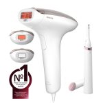 فيليبس جهاز BRI923 المتقدم لإزالة الشعر بتقنية IPL مع 3 ملحقات، ضمان لمدة عامين باللون الأبيض/الذهبي الوردي أبيض/ذهبي وردي
