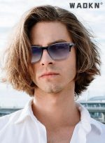 ⁦دبليو أيه أو كي أن نظارات شمسية مستقطبة للرجال السيدات ، كلاسيك الرياضة مربع نظارات القيادة ، أزياء الستائر ظلة للسيدات في الهواء الطلق 100 ٪ حماية الأشعة فوق البنفسجية ، والقيادة ، وصيد الأسماك ، والسفر⁩ - الصورة ⁦3⁩