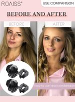 ⁦رويس مجموعة مكونة من 4 قطع من مجعد الشعر الخالي من الحرارة من الساتان، بكرات شعر لتجعيد الشعر بدون حرارة مع أغطية للشعر، وحزام رأس ناعم لتجعيد الشعر الطويل، ومجموعة للنوم طوال الليل (أسود)⁩ - الصورة ⁦2⁩