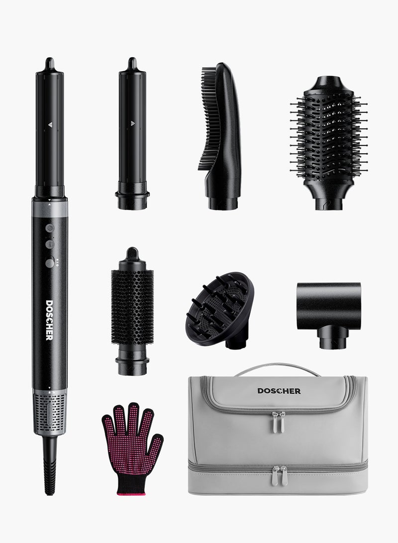 fbd53632-82c3-4924-a2a6-66d1263a2114.jpg دوشر استشوار شعر احترافي 7 في 1 مع مجفف شعر وفرشاة هواء ساخن وعصا تجعيد وملحقات ديفيوزر لفير الشعر يحقق نتائج صالون في المنزل - الصورة 1