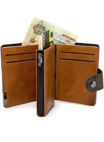 ⁦كلاسيك ميلانو محفظة كلاسيك ميلانو بحماية RFID للرجال والنساء - حامل بطاقات أوتوماتيكي بتصميم بوب أب - محفظة بطاقات آمنة ومدمجة للرجال - محفظة أنيقة للرجال والنساء⁩ - الصورة ⁦2⁩