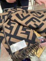 FF Scarf Brown cashmere scarf - Image 4