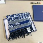 Dior Oblique Scarf blue - Image 6