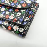 MIU MIU Leather Wallet Compact Flower Black Multicolor Used - Image 7