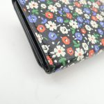 MIU MIU Leather Wallet Compact Flower Black Multicolor Used - Image 8