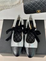 CHANE* | Chanel classic pearl chain anklet Mary Jane shoes - Image 7