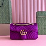GG Velvet Small Marmont shoulder bag - Image 2