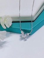 Double Butterfly Silhouette Diamond Pendant - Image 12